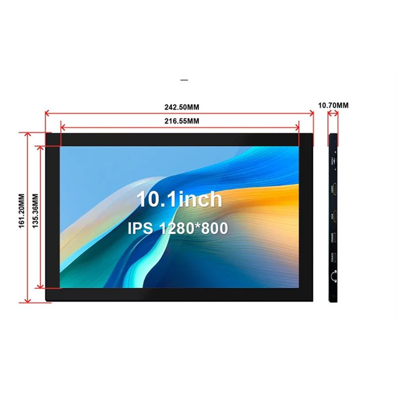 M51K: monitor LCD per Raspberr - Raspberry Pi 10.1 Inch Capacitive Touch Screen Ips recensione e prezzo
